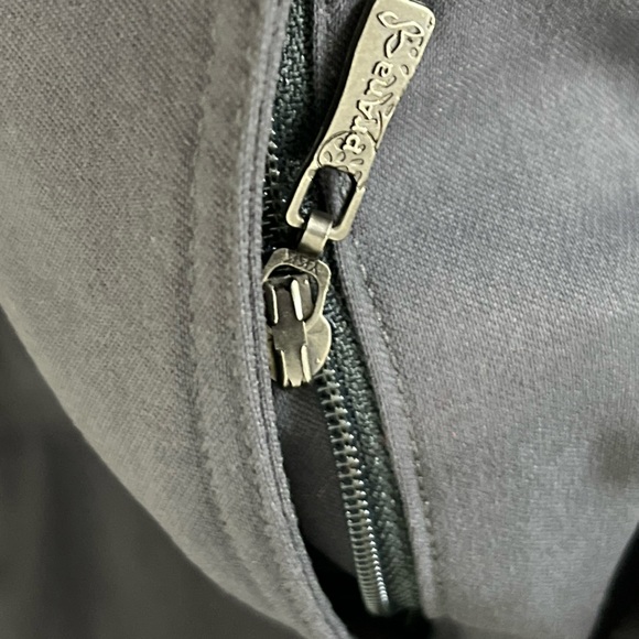 Prana Halle All Purpose Travel Jacket Grey Sz Small Zipper & Snap Pocket Cinche - Picture 6 of 12